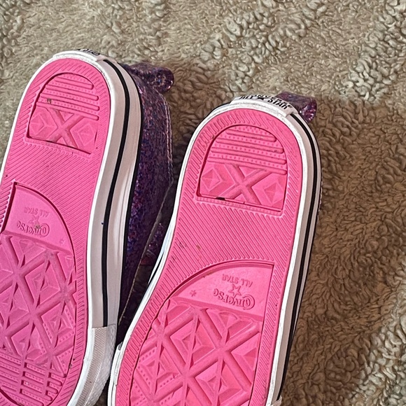 Converse Kids Sparkly Sneakers - Pink and Purple - Picture 3 of 6